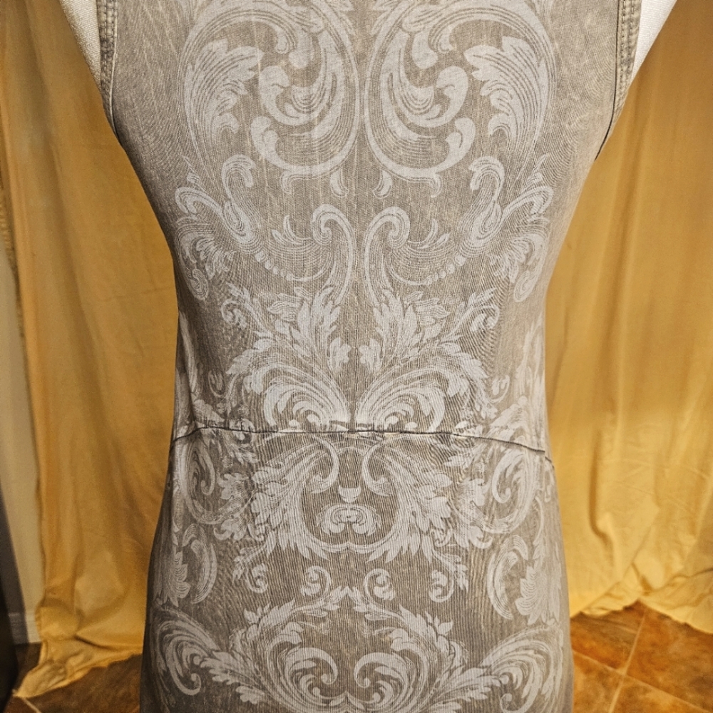Vocal Silver and Tan Tunic Top with Chic Design - Picture 12 of 15